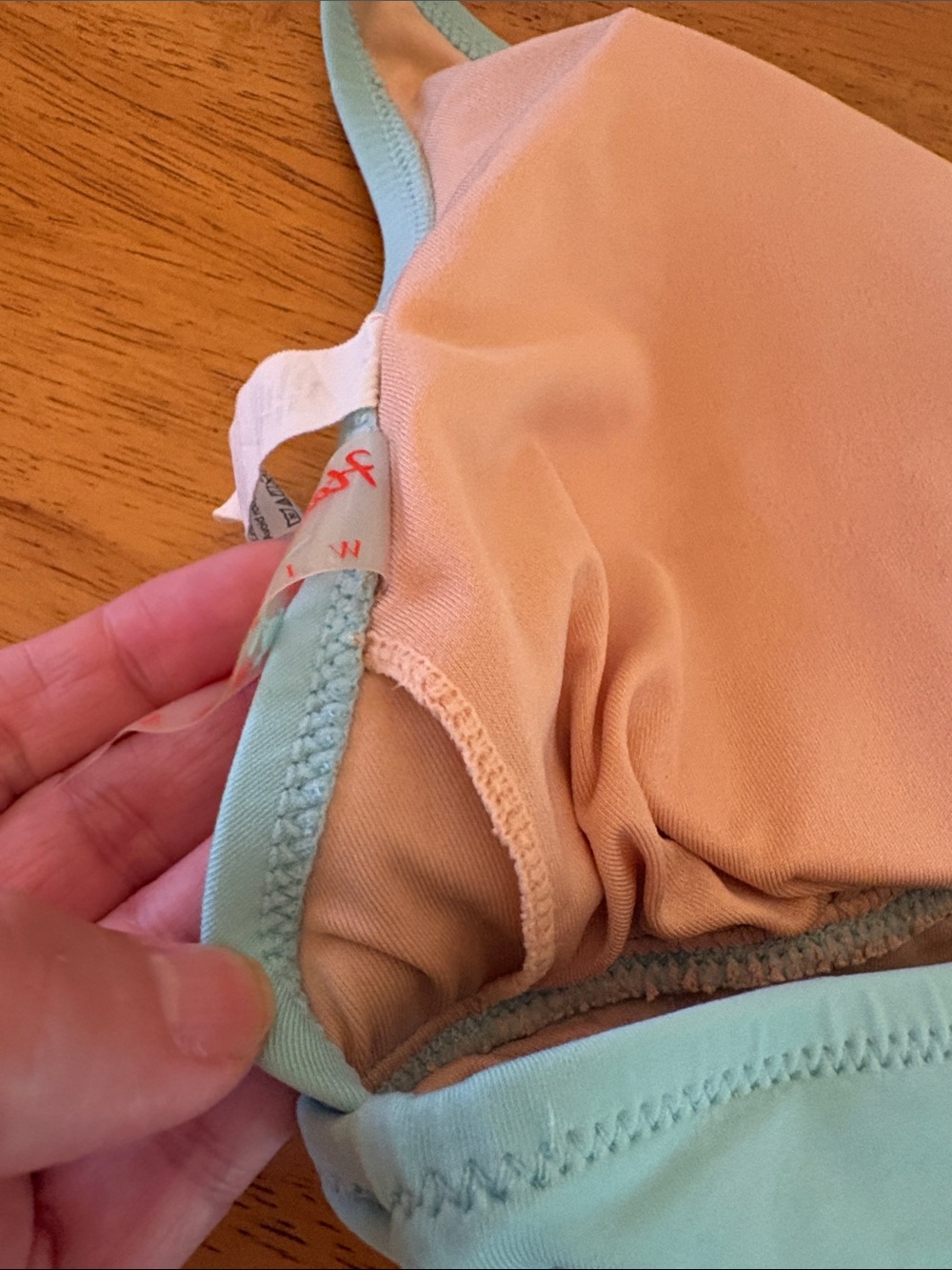 Tie-Halter One-Piece Swimsuit in Light Aqua with Ruching - Picture 7 of 7